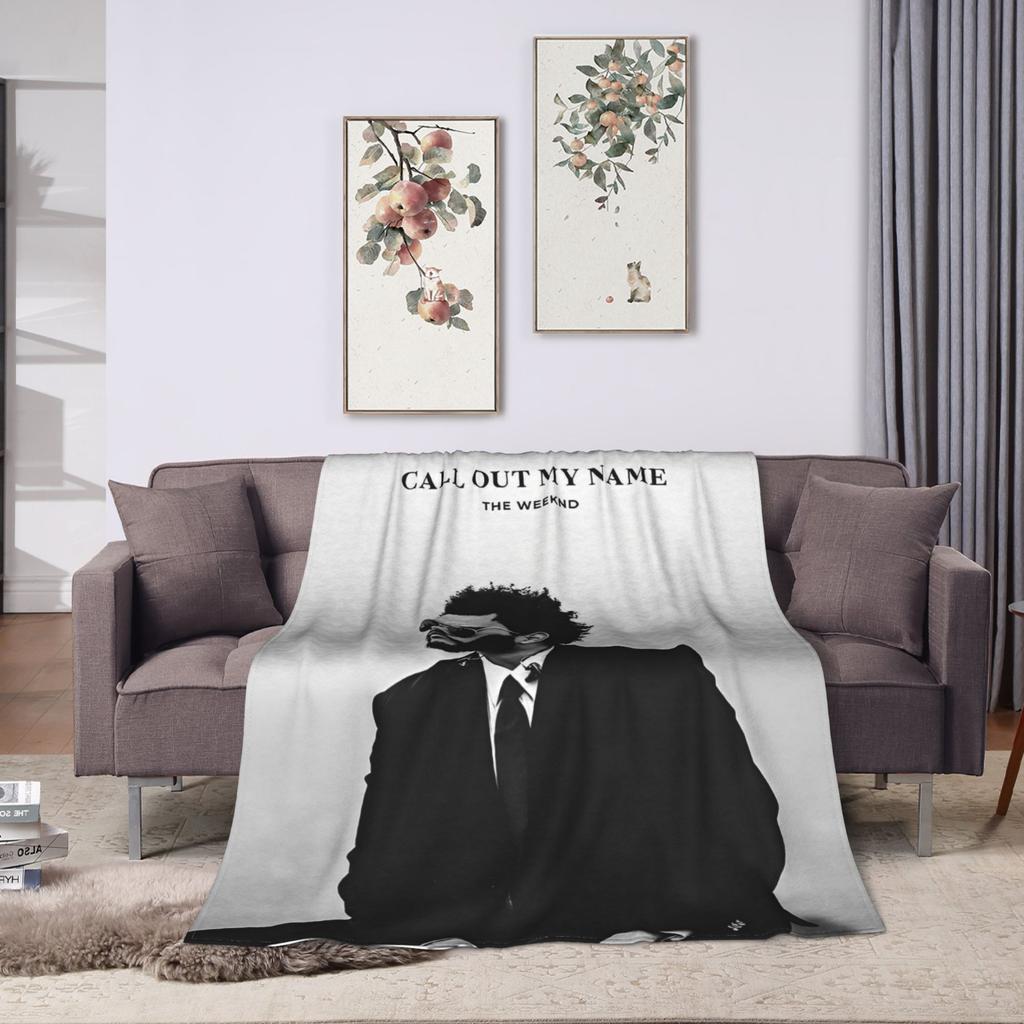 The Weeknd Pop-Sänger Decke Korallenfleece Plüsch Druck Multifunktionale Super Warme Überwurfdecken für Zuhause Büro Steppdecke