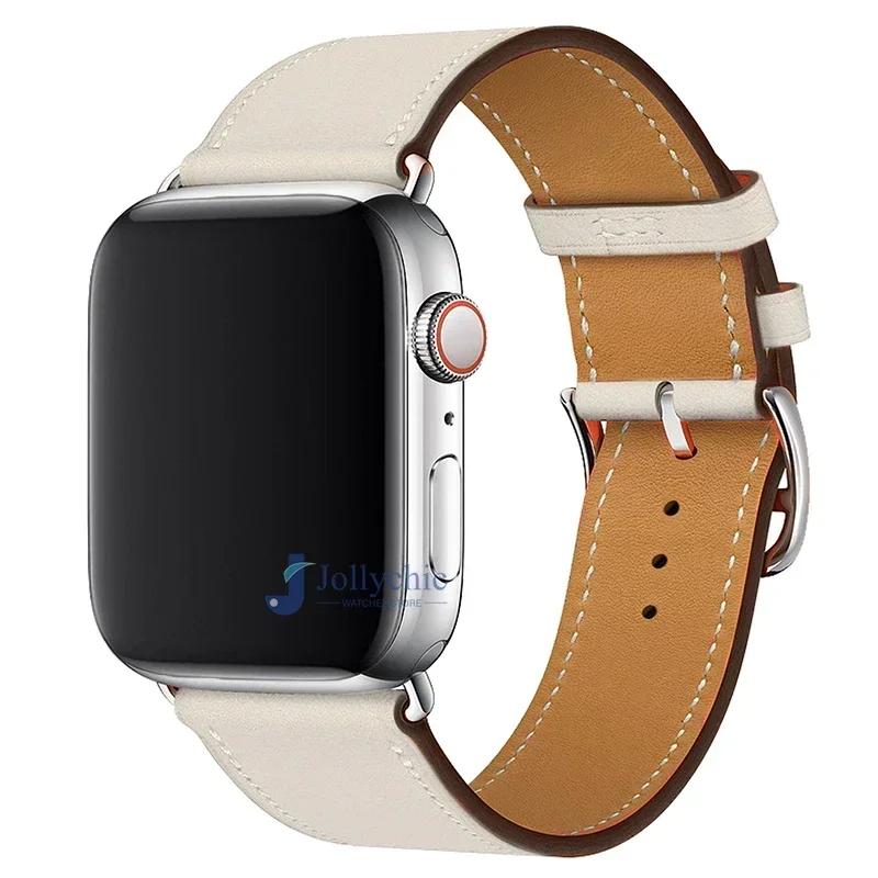 Leather Watch Straps for Apple Watch Band 46mm 44mm 49mm 45mm 42mm 40mm 38/41mm Bracelet iWatch Series 10-Ultra 9-8-7-6-5-4-3-SE