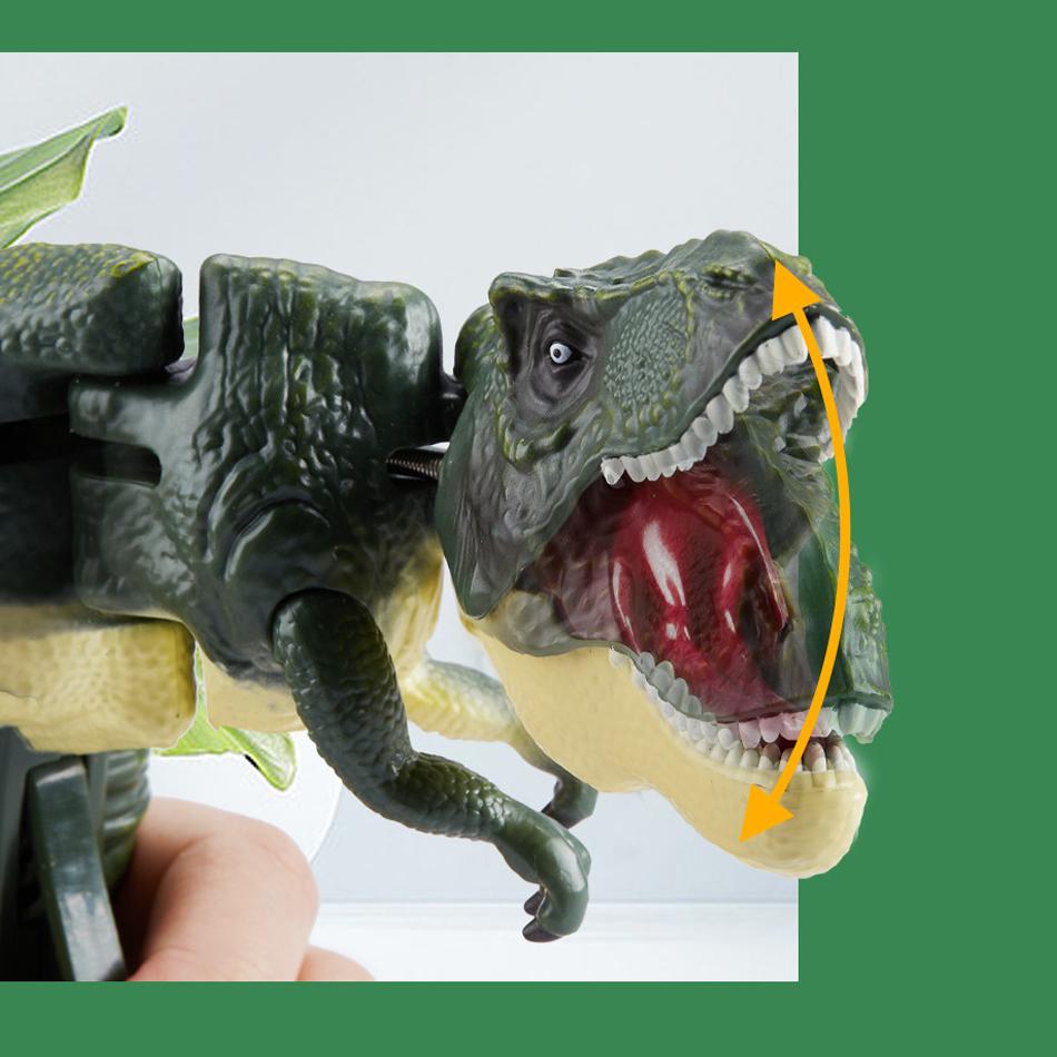 Zazaza Telescopic Swing Dinosaur Toy With Sound Children'S Fidget Decompression Model Kids Press Animal
