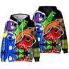 Alphabet Lore Multi Characters All Over Print Hoodie Unisex Cartoon Letter Monster Pullover Hooded Sweatshirt Kids Anime Casual Hoodie