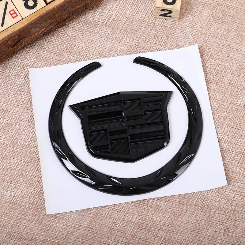 1PC for Cadillac Logo SRX ATS XTS 2021 2020 2019 2018 2017 Car Front Center Grille Emblem Rear Trunk Badge Sticker Accessories