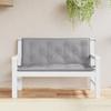 Vidaxl Garden Bench Cushions, 2 Pcs, Grey, Oxford Fabric