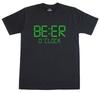 Funny Mens T-Shirt Beer O'Clock Regular Fit Cotton New Glow In the Dark Print