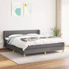 Exclusive House - Bed Slat Base with Mattress Dark Grey 180x200cm Fabric