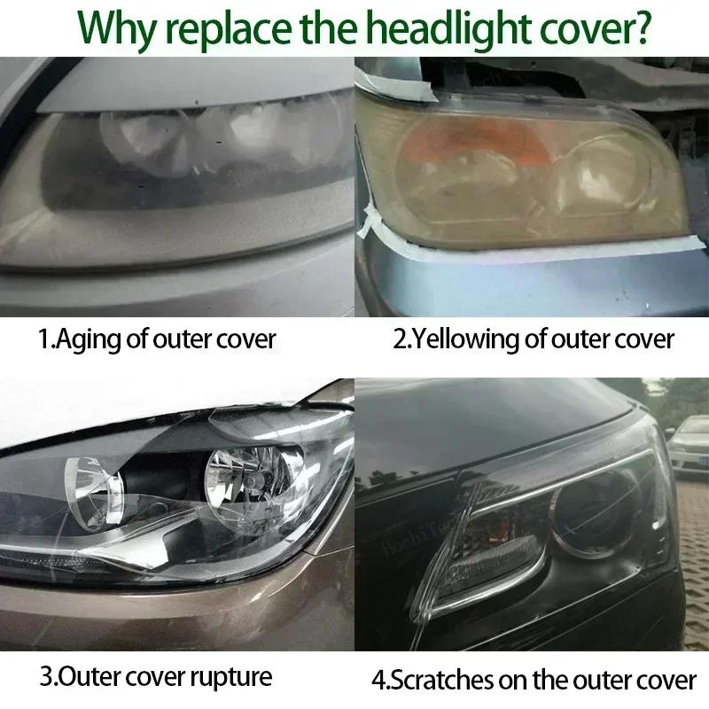 Car Headlamp Cover Headlight Lens Glass Cover Lampshade Bright Shell Lens Covers For Toyota Prius XW20 2th 2003-2009 2005 2006