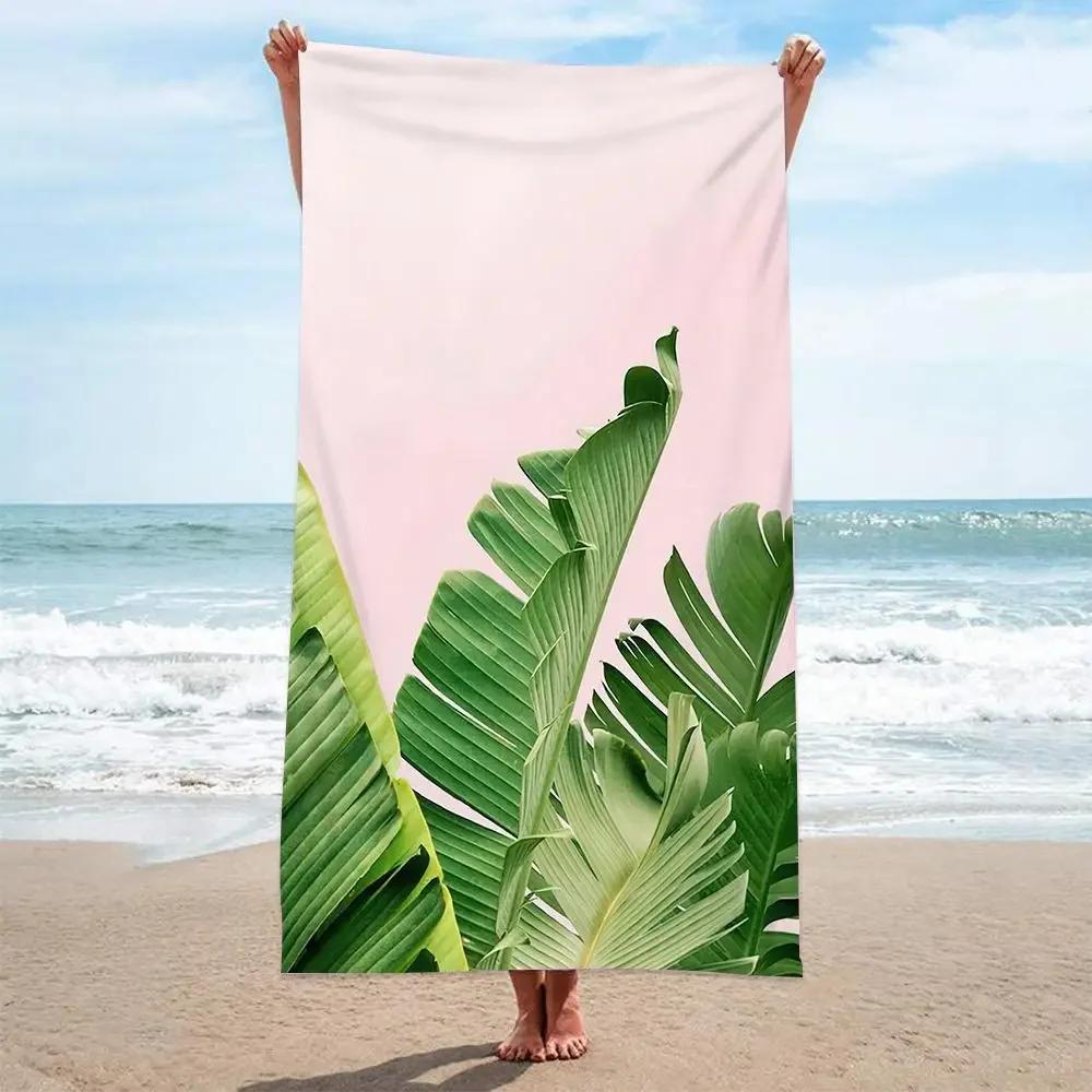 Thickened Large New Beauty Sandy Bath Towel No Sand Free Surf Poncho Bath Summer Swimming Fitness Yoga Flower Square Beach Towel