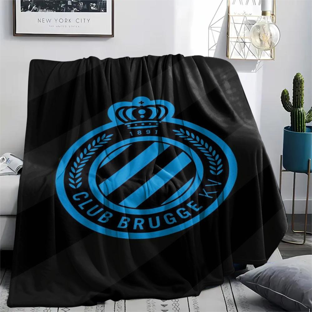 1 ks Flísová deka s potlačou Club Brugge K V, Vysoká kvalita, Pohodlná na všetky ročné obdobia, Domáca dekorácia, Teplo a pohodlie, Ideálna ako vianočný darček