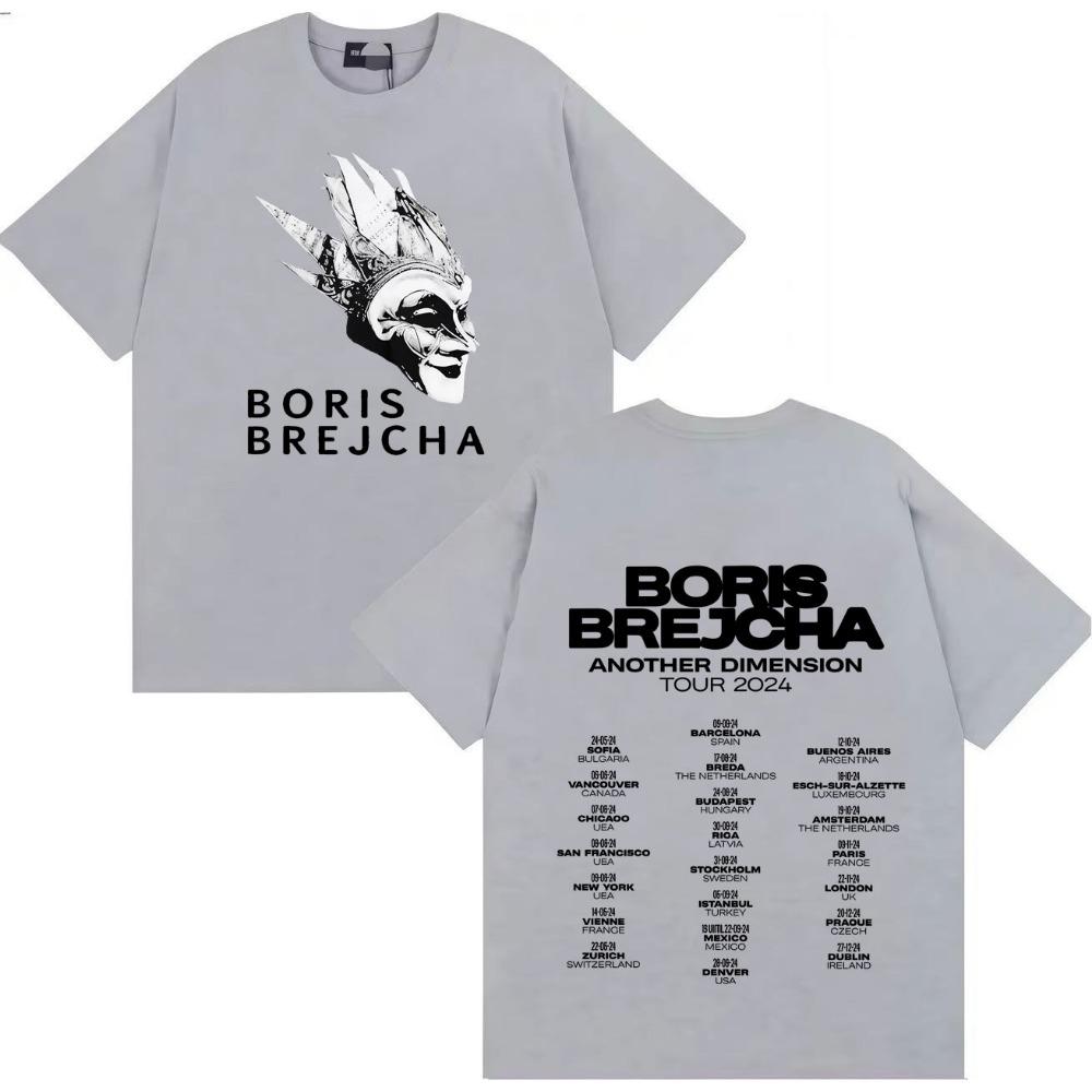Boris Brejcha's Mask Comic Fashion Double-sided Printed Men's and Women's Summer Pure Cotton T-shirt