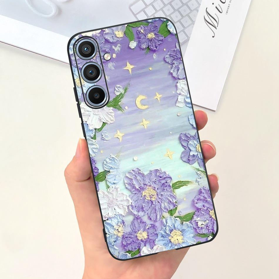 Pour Samsung Galaxy A54 Étui 2023 Cool Mode Motif Lune Gelée Silicone Souple Coque Arrière de Téléphone Pour Samsung A54 5G SM-A546B