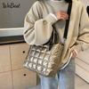 Tragetasche Nylon Einfarbig Umhängetasche Puffer Crossbody Bag Damen Schultertaschen Damen Große Kapazität Handtasche