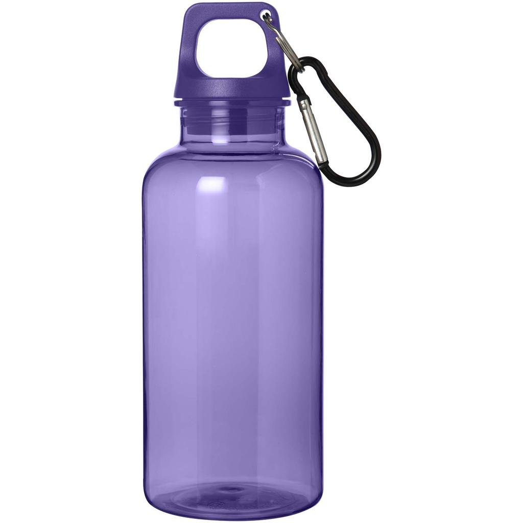 400 Ml RCS-certified Recycled Plastic Water Bottle with Carabiner "Oregon" Twilight Purple