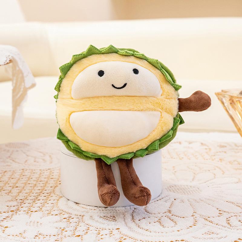 Cute Pineapple Orange Watermelon Durian Strawberry Cartoon Plush Doll Pendant For Kids And Collectors