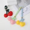 Pastoral Cherry Leather Keychain with Pendant - Creative Ornament for Backpacks & Suitcases