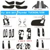 Kohlefaser für Hyundai Tucson ix35 2010-2017 Auto Folie Innen Aufkleber Mittelkonsole Schaltung Armaturenbrett Luftgriff Hebe Panel