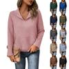 Dames Casual Effen Kleur Slim Fit Trui Getextureerde Opstaande Kraag Lange Mouw Top