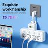 EU Power Strip with Individual Switches & 4 AC Outlets – Portable Design, Optional USB/Type-C Ports