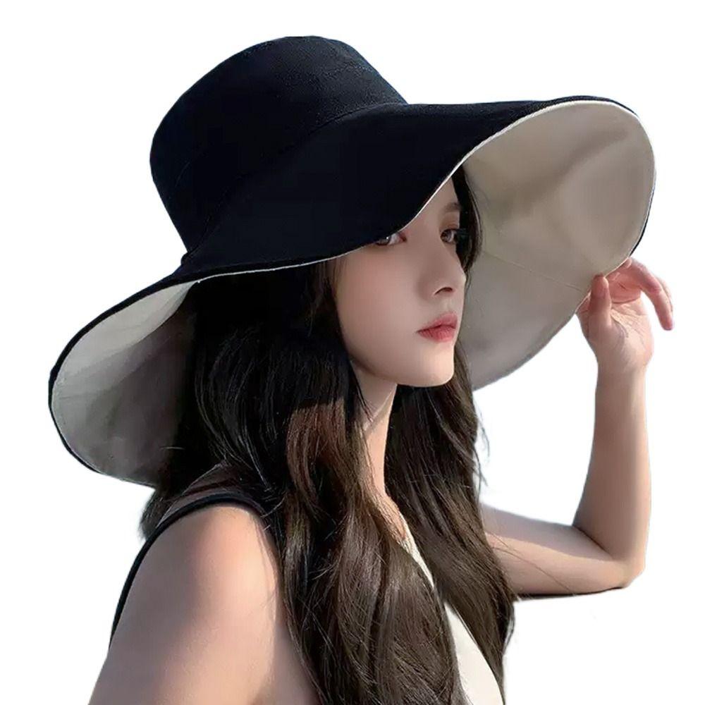 Foldable Beach Cap Big Brim Sun Hat Spring Summer Fisherman Cap Women Men
