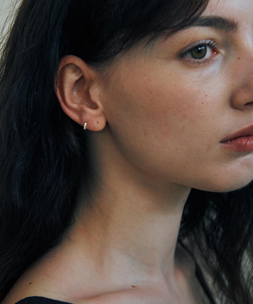 Verte [925 Silver] Deux.Silver.222 / Mini Dew Earring