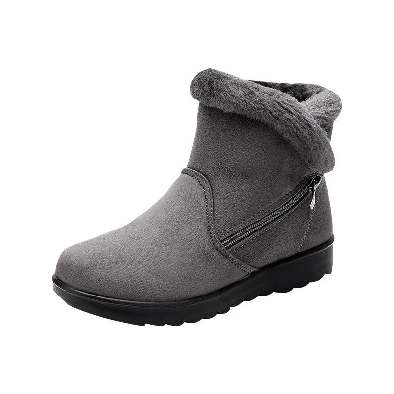 Damenstiefel Schnee Plüsch Damenschuhe Plateau-Stiefel für Damen Mode Warm halten Damenstiefel Flach Neu Botas Mujer Winterschuhe