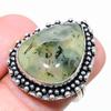Prehnite Gemstone 925 Sterling Silver Jewelry Ring Size 7.5 Z5k06