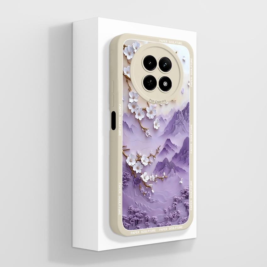 Hülle für Oppo Realme 12 13 14 P1 P2 Pro 14T 12X Handytaschen Niedliche Bärenpfotenmuster Flüssiges Silikon Verbesserte staubdichte Schutzhülle für Oppo Gehäuse