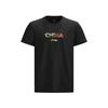 Li-Ning Quick-Dry Cool Sweat-Wicking Breathable Round Neck Creative Print Sports Casual T-Shirt Unisex Tops Black AHSW427-1
