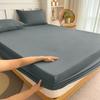 Cotton Fitted Bed Sheet With Elastic Band Mattress Covers Protector For Single Double King Bed 150/160/180x200 Custom Sizes
