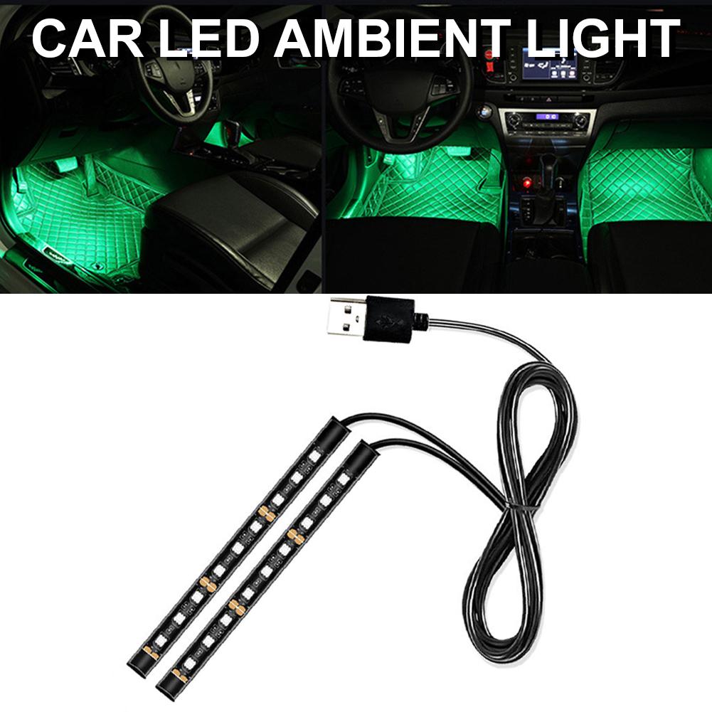 Car Neon Light Foot Light LED Interior Decoration Backlight Cigarette Lighter 5V USB Atmosphere Lamp Vehicle Accessories