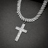 Charm Cross Pendant Necklace Stylish Luxury Silvery Zirconia Featuring Creative Design Multi-Layered Silvery Necklace Gift For Women