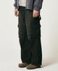 RAYFIKERS Double Knee Cargo Cutout Denim Pants Mq5Du531_Black