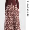 Draped Wide-Leg Skirt Pants
