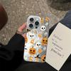 Schwarze Softshell-Handyhülle für Apple iPhone 16e 12 14 14 Plus 11 13 Pro 17 Air 15 16 Pro Max Cartoon Halloween