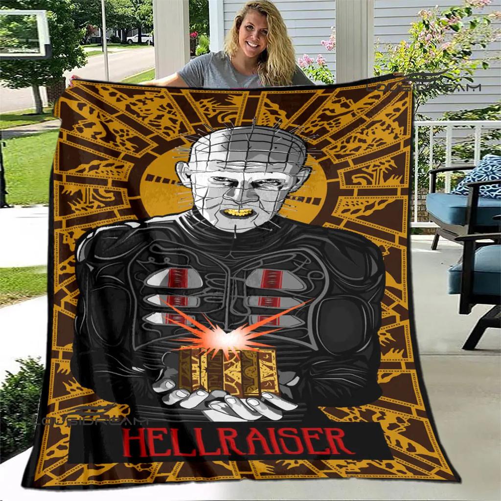 Coperta stampata film horror Hellraiser per bambini calda bella flanella morbida e confortevole per casa viaggio regalo di compleanno
