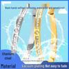 Elegant Non-Fading Titanium Steel Bracelet for Women, Gold-Plated European and American Style Stainless Steel.