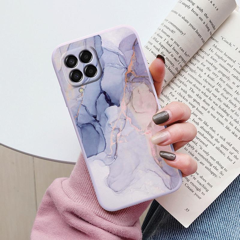 Case For Samsung Galaxy M33 M53 5G Phone Cover Vintage Marble Watercolor Painting Silicone Tpu Funda For Samsung M55 M54 M34 M13