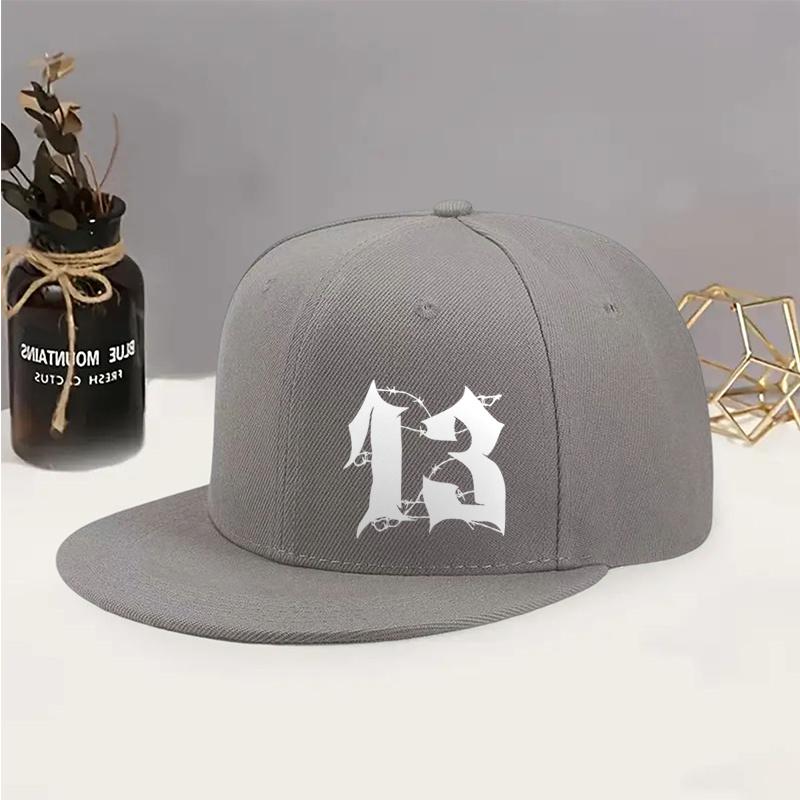 Nummer 13 Bedrukte Baseballpet Straat Hip-Hop Pet Urban Fashion Unisex