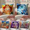 Hot Cute Casual Korean Game CCookie Run Kingdom Cushion Cover Pillowcase Short Plush Invisible Zipper Room Sofa Cushion Cover