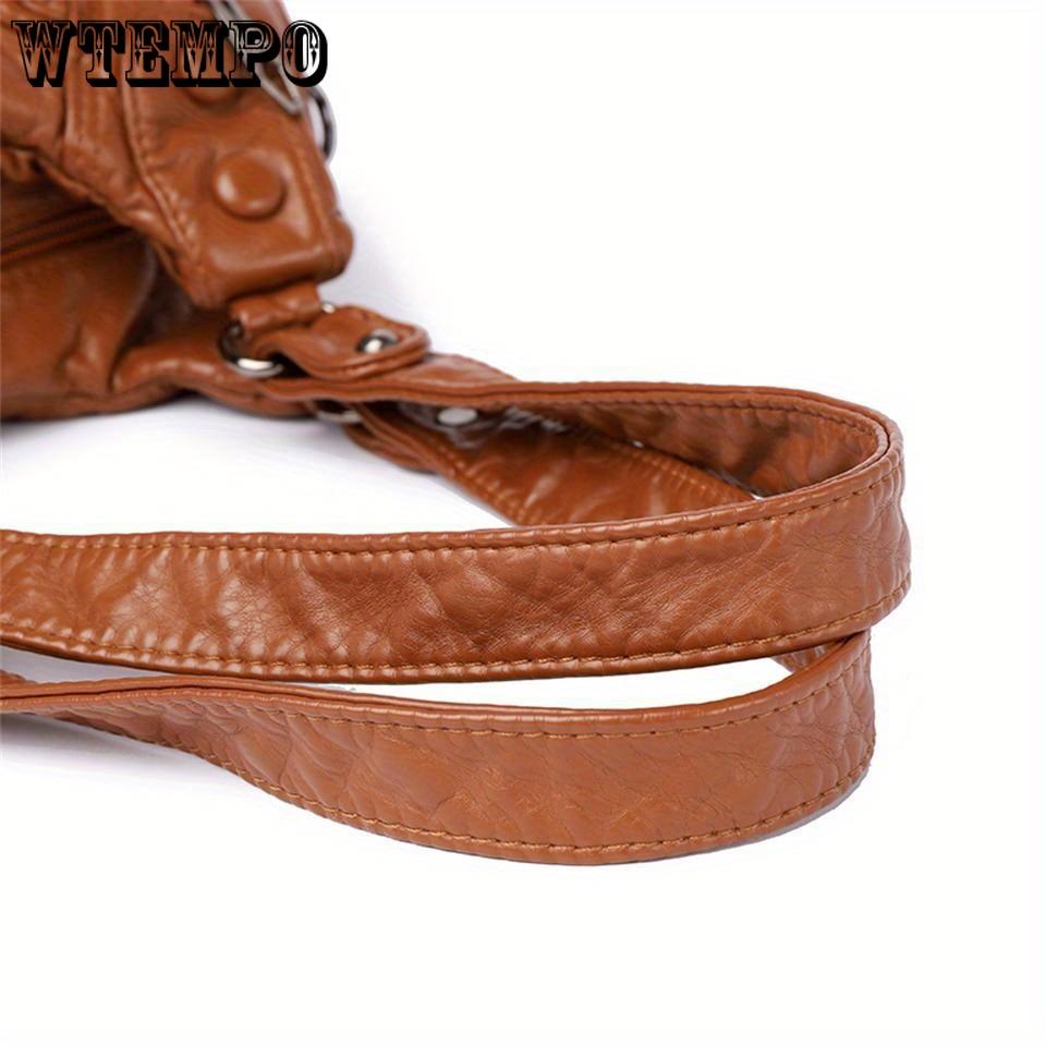 Borsa da donna di lusso in pelle PU con tasche multiple, borsa a spalla casual firmata, stile crossbody, versatile per l'uso quotidiano