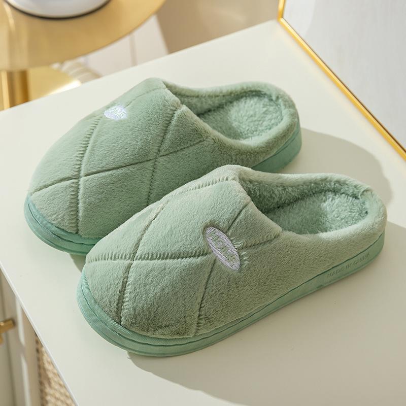 Men's and Women's New Slippers Cotton Slippers Autumn and Winter Indoor Cute Couples Warm Household Cartoon