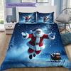 Christmas "Flying Santa" Print 3-Piece Bedding Set (1 Duvet Cover, 2 Pillowcases) — Soft, Festive-Style Bedding for Home Decor