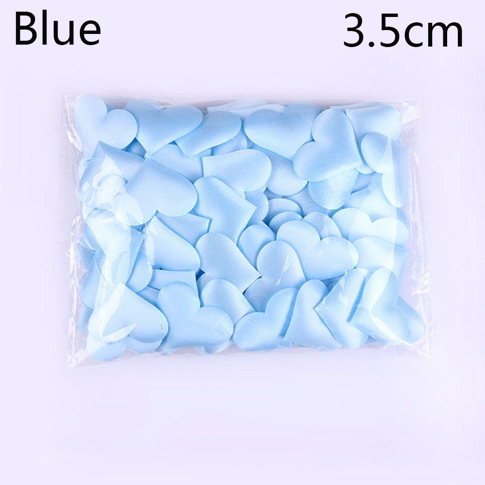 100pcs Romantic 3D Flower Craft DIY Love Heart Padded Fabric Throwing Rose Petals Wedding Party
