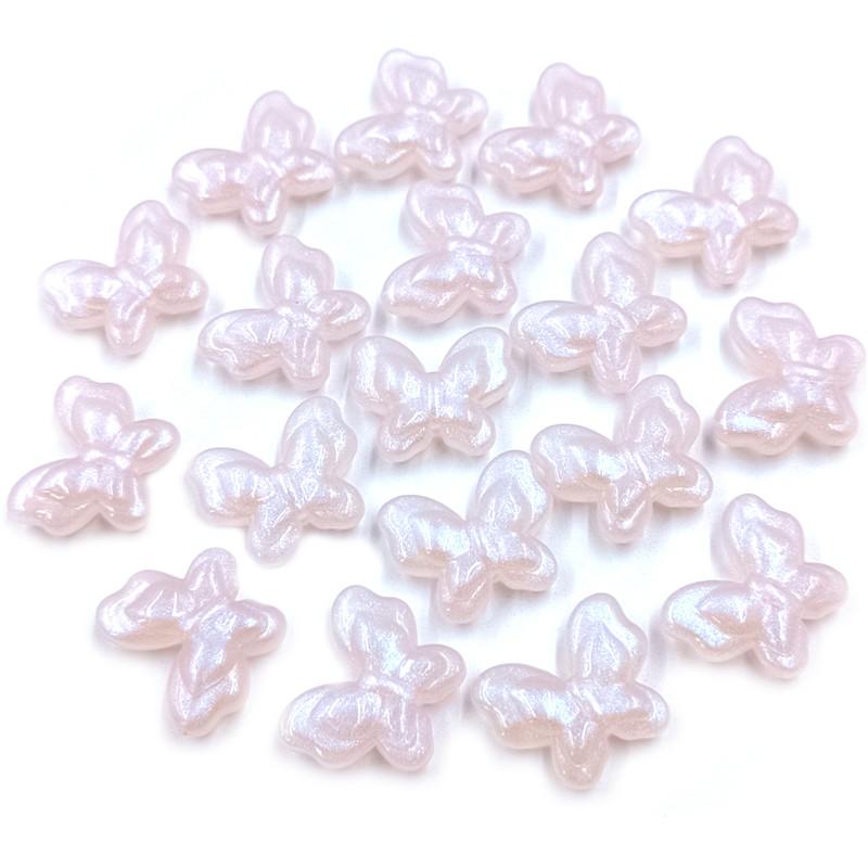 High Quality DIY Jewelry Accessories Fluorescent Butterfly Loose Beads Fashion Loose Beads Creative Acrylic Beads for Necklace Earrings Making 10Pcs
