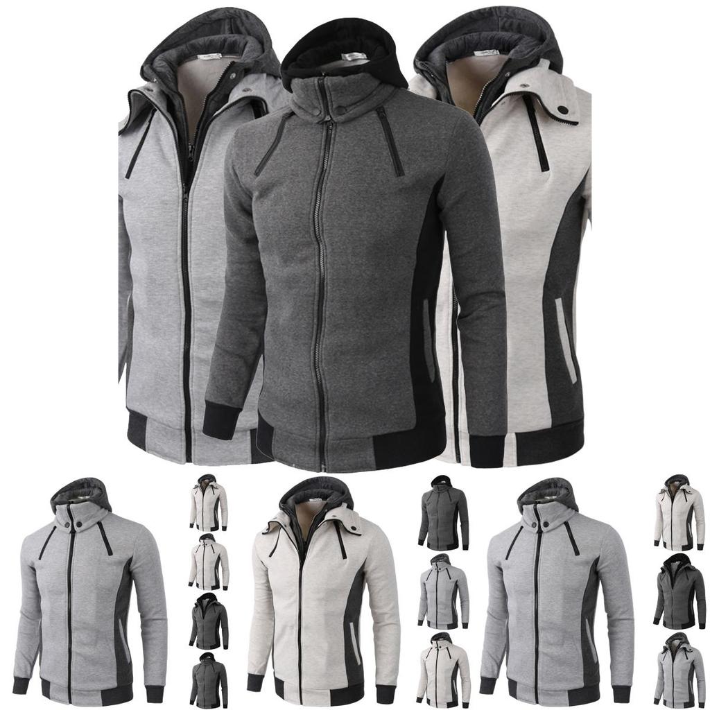 Mens Thick Warm Zip Up Hoodie With Soft Fabric And Comfortable Fit For Everyday Wear