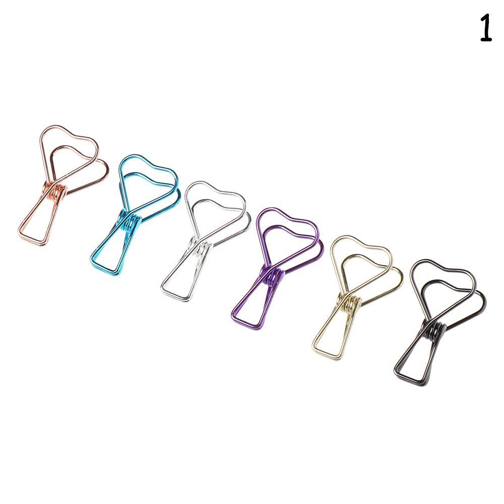 DIY Solid Color Paper Organizer Metal Binder Clip Hollowed Out Design Office Supply Fish Clip