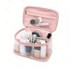 1pc Large Clear Makeup Bag Big Cosmetic Bags Waterproof Toiletry Orangizer with Handle Transparent Toiletries Case Travel Pouch