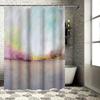 City Skyline Shower Curtain with Soft Pastel Colors for Bathroom Decor Modern Abstract Design In Multicolors (Purple)