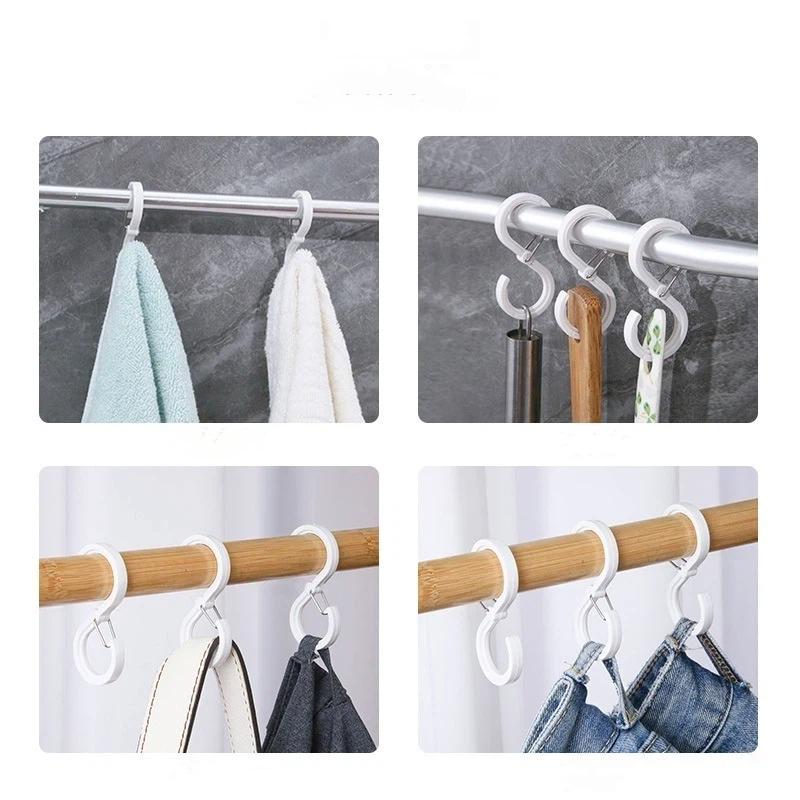 8Pcs Stylish & Durable S-Shape Hanger Hooks Multifunctional Kitchen Home Enduring Organizer S Windproof Hooks Lock Hanger Hooks