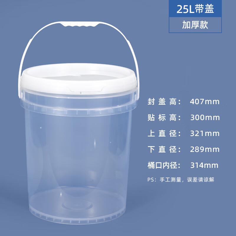 AyaYue Transparent Plastic Storage Bucket with Lid