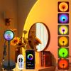 USB LED projektors nakts gaismas RGB saulrieta atmosfēras nakts lampa ar tālvadības pulti guļamistabas apraides fotografēšanas fona dekorēšanai