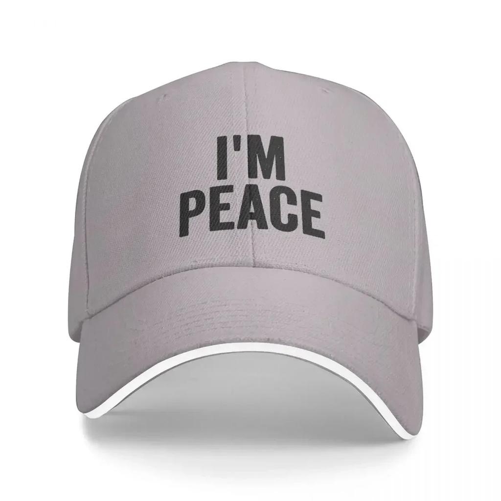 ICH BIN FRIEDENSVOLL - ICH KOMME IN FRIEDEN Lustige Partner-Partnerlook-Kappe Lässige Baseballkappen Verstellbarer Hut Hip Hop Sommer Unisex Baseballkappen